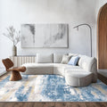 BEIMO Area Rugs 8x10 for Living Room Bedroom, Modern Abstract Machine Washable Soft Blue Rug, Floor Carpet with Non Slip Backing