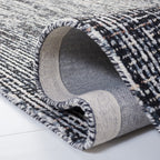 Safavieh Abstract Collection Area Rug - 6' X 9', Black & Grey, Handmade Wool, Ideal For High Traffic Areas In Living Room, Bedro