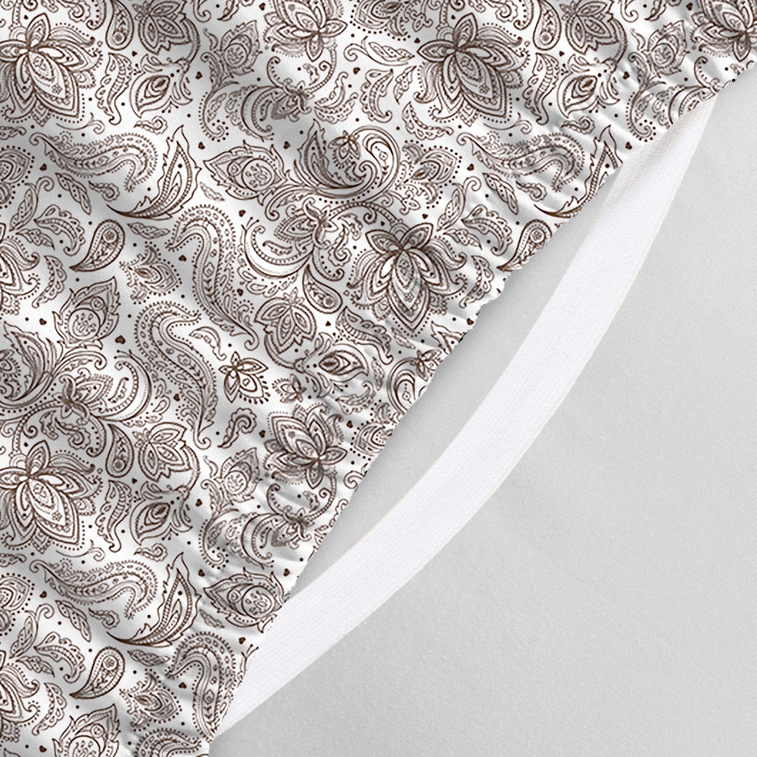 Elegant Comfort Luxury Soft Bed Sheets Paisley Pattern - 1500 Premium Hotel Quality Microfiber Softness Wrinkle And Fade Resistant (6-Piece) Bedding Set, California King, Paisley Taupe