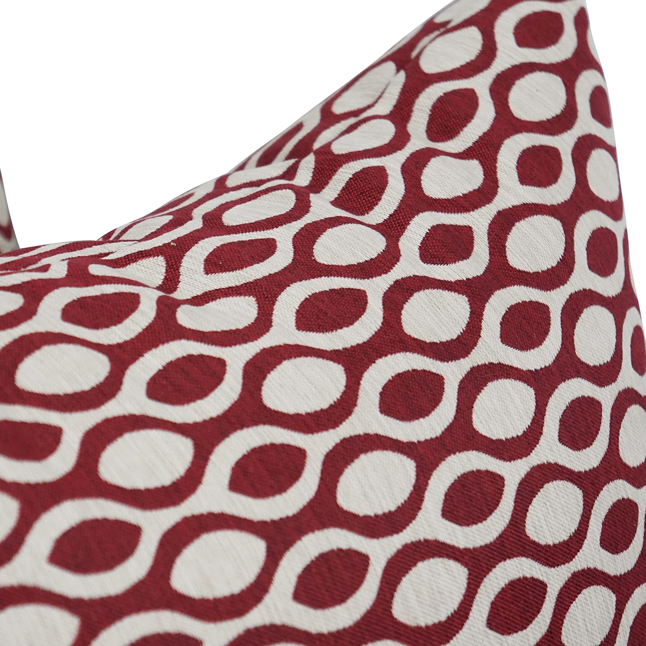 Blazing Needles Square Polyester Jacquard Throw Pillows, 17&quot;, Ozero Wine 4 Count