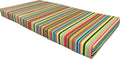 D&D Futon Furniture Multi Color Stripes Shikibuton Trifold Bed, High Density Foam, Folding Ottoman Mattress, Twin Size