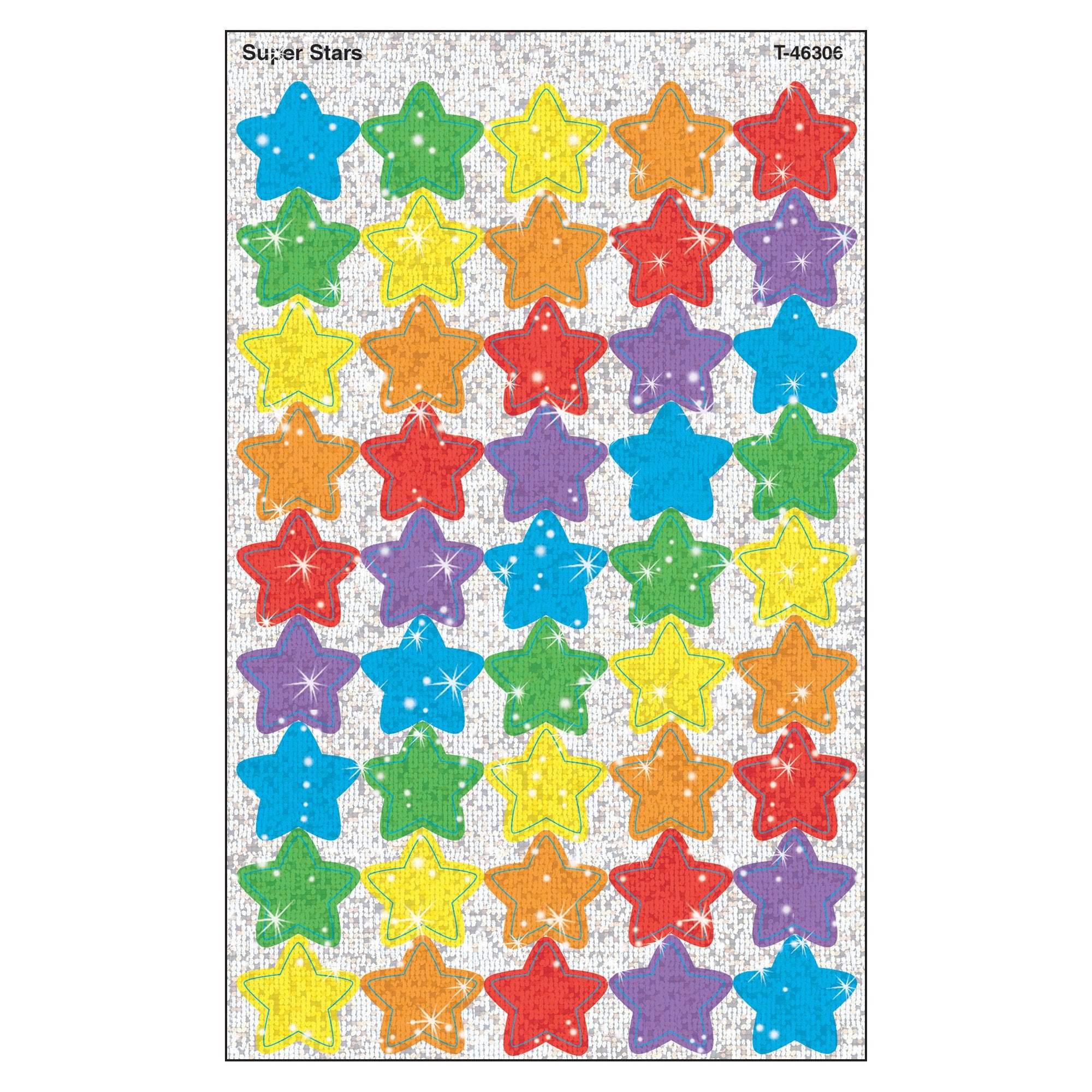 Trend Enterprises, Inc. Super Stars Supershapes Stickers-Sparkle, 180 Ct, T-46306