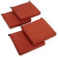 Blazing Needles Indoor/Outdoor Spun Poly 20-Inch By 20-Inch By 3-Inch All Weather Uv Resistant Zippered Cushions, Cinnamon, Set
