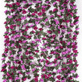 Miracliy 9 pcs 73.8 FT Flower Garland Fake Rose Vine Artificial Flower Hanging Rose Ivy Home Hotel Office Wedding Party Garden C