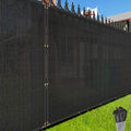 E&K Sunrise Fence Privacy Screen With Zipties, Black 6' X 277' Commercial Outdoor Backyard Porch Deck Shade Windscreen Mesh Fabr