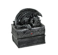 DWK Do not Disturb Sleeping Dragon Pewter Decorative Stash Box Jewelry Holder  Dragon Decor for your Home Office and Bookshelf  