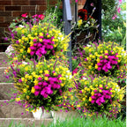 Tstweto 20 Pcs Artificial Flowers For Outdoors, Artificial Plants Outdoor Fake Flowers Uv Resistant, Outdoor Fake Plants Plastic