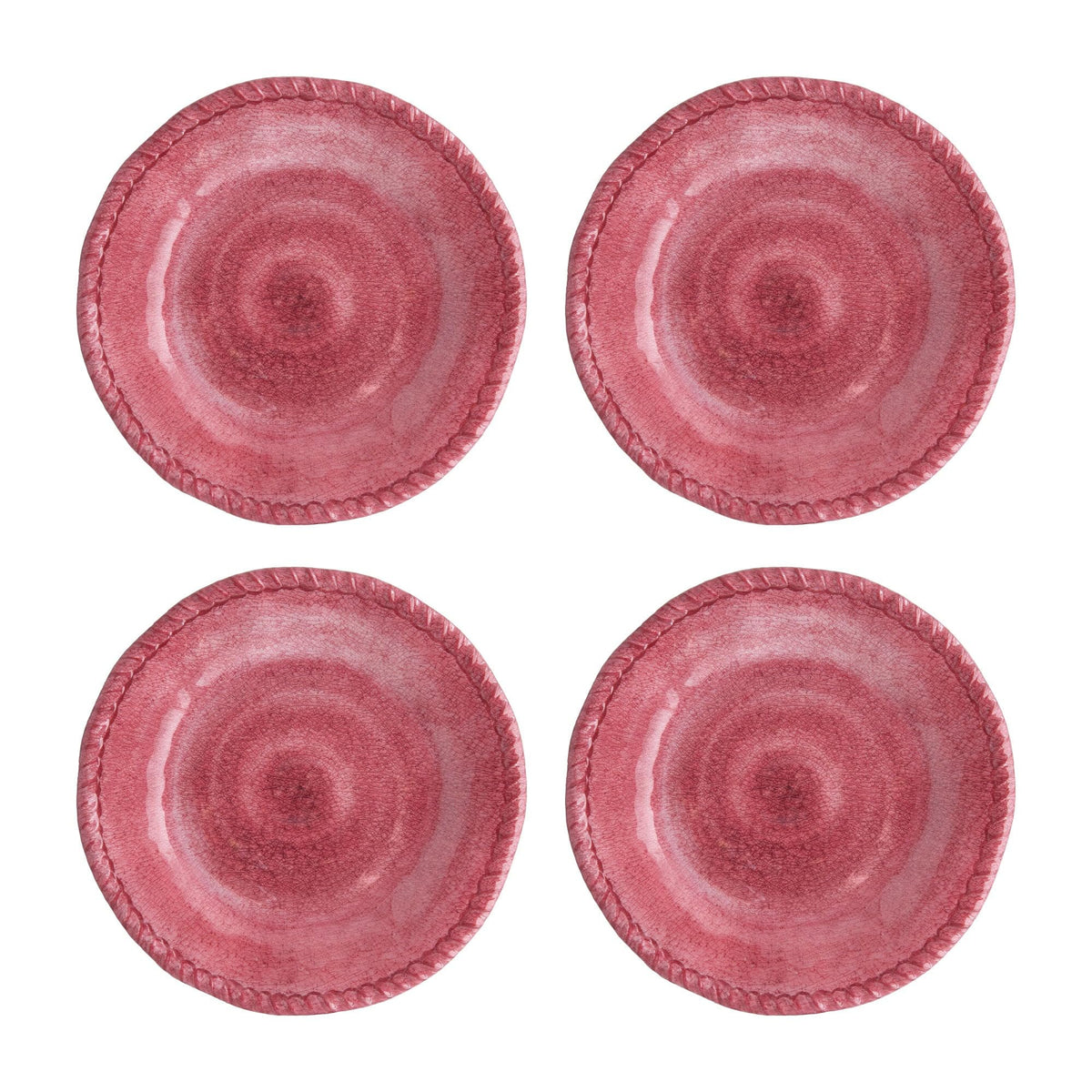 UPware 4-Piece 6 Inch Melamine Dessert Plates Appetizer Dinner Plates Small Serving Plates Party Plates Round Plate for Dessert 