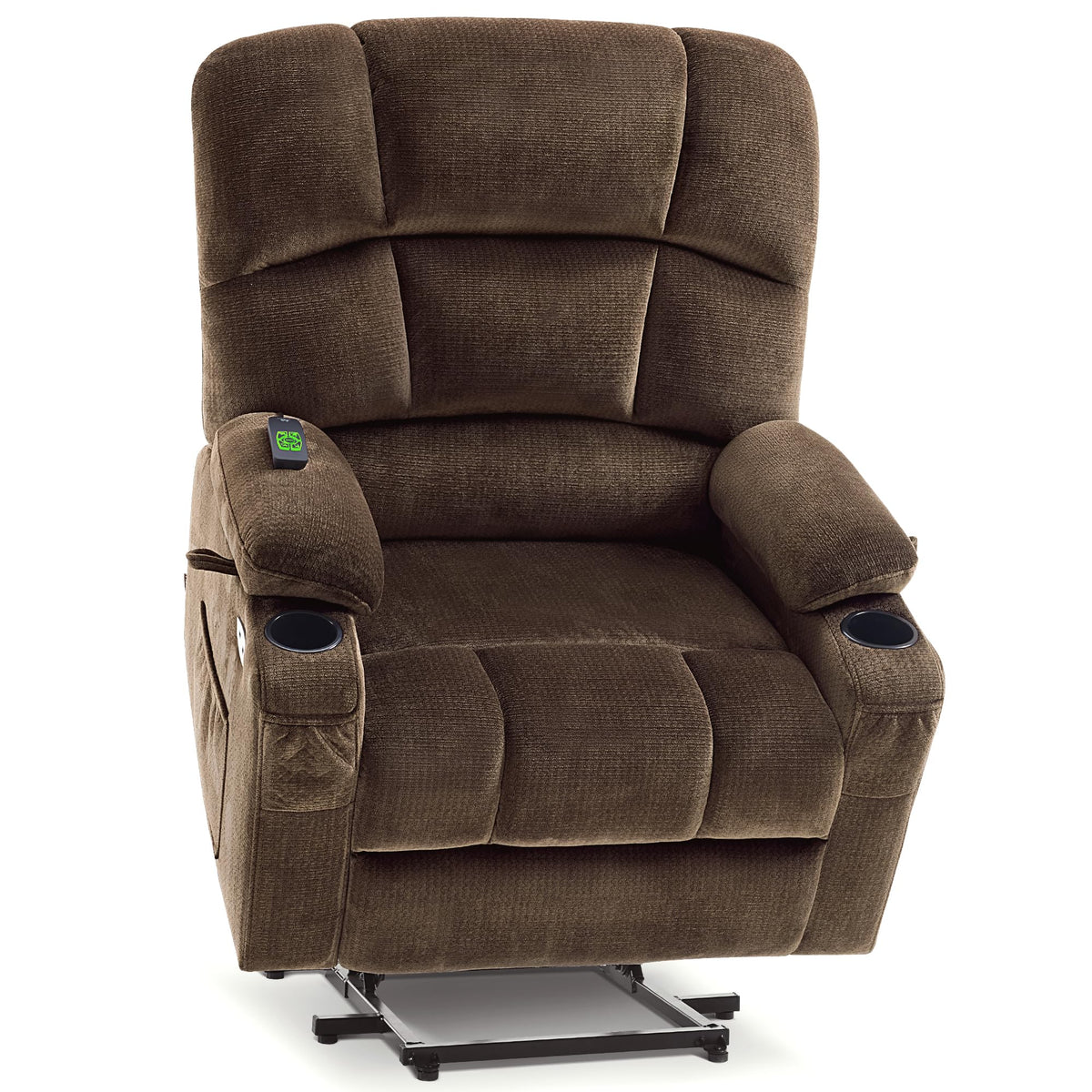 Mcombo Dual Motor Power Lift Recliner Chair With Massage And Heat For Big Elderly People, Infinite Position, Usb Ports, Cup Hold