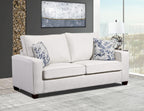 American Furniture Classics Relay Mist Sleeper with Two Throw Pillows Sofas, Soft Washed Cream Tweed