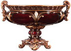 Ok Lighting Ruby Decorative Fruit Bowl, 10.0", Burgundy
