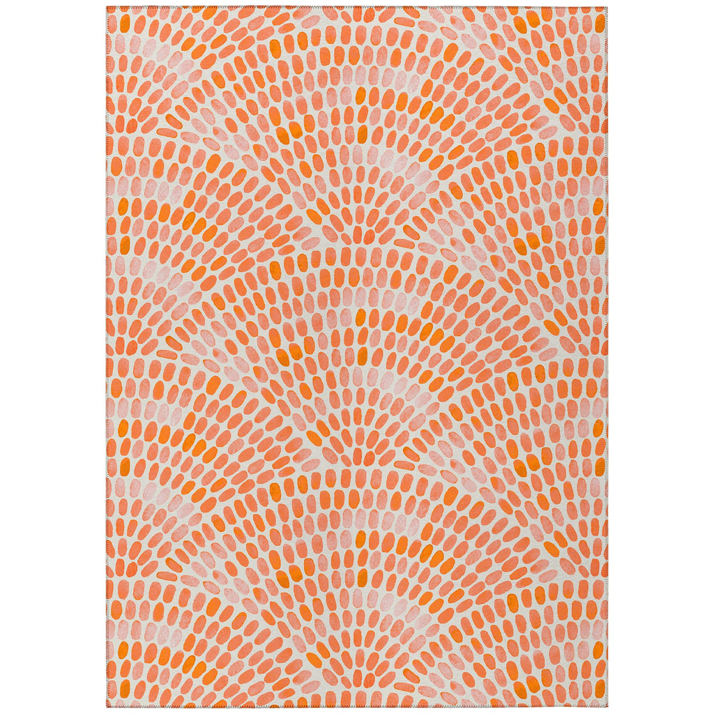 Addison Rugs Surfside ASR37 Peach 9' x 12' Indoor Outdoor Area Rug, Easy Clean, Machine Washable, Non Shedding, Bedroom, Living 