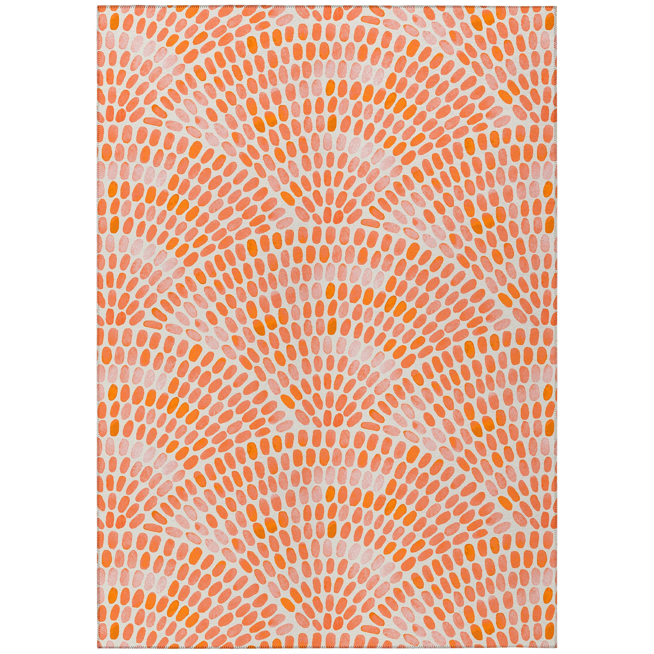 Addison Rugs Surfside ASR37 Peach 9' x 12' Indoor Outdoor Area Rug, Easy Clean, Machine Washable, Non Shedding, Bedroom, Living 