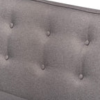 Baxton Studio Arvid Modern Tufted Fabric 5-Piece Wood Dining Nook Set in Gray