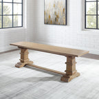 Crosley Furniture Joanna Wood Dining Bench for Entryway or Mudroom, Rustic Brown