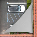 Royal Shade 14 x 14 x 19.8 Grey Right Triangle Sun Shade Sail Canopy Outdoor Patio Fabric Screen Awning RSTAPRT14 - UPF50+ 95