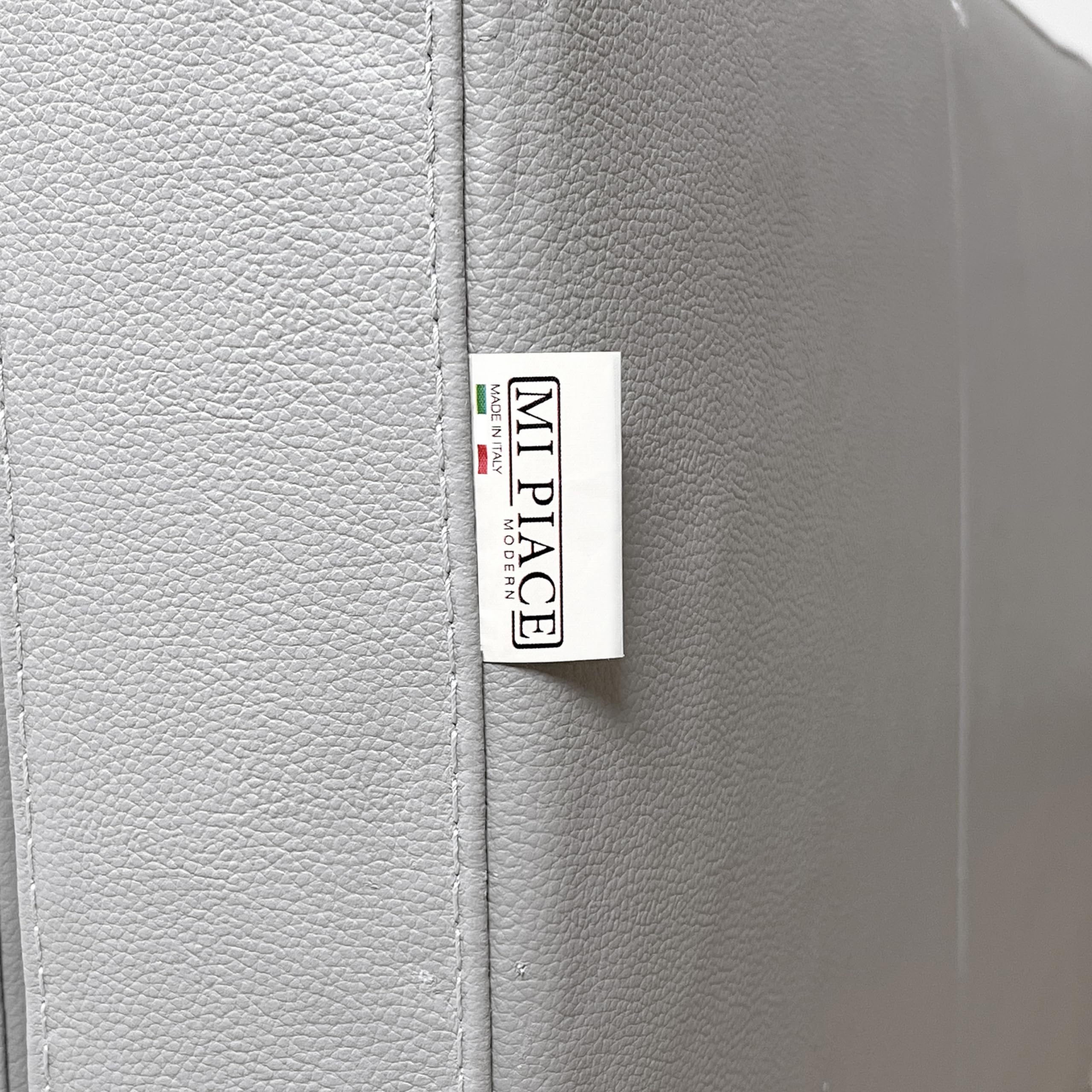 Acme Noci Upholstery Tufted Cushion Back Sleeper Sofa in Gray Leather