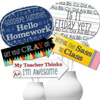 Big Dot of Happiness Funny Classic Back to School - First Day of School Decorations and Photo Booth Props Kit - 10 Piece