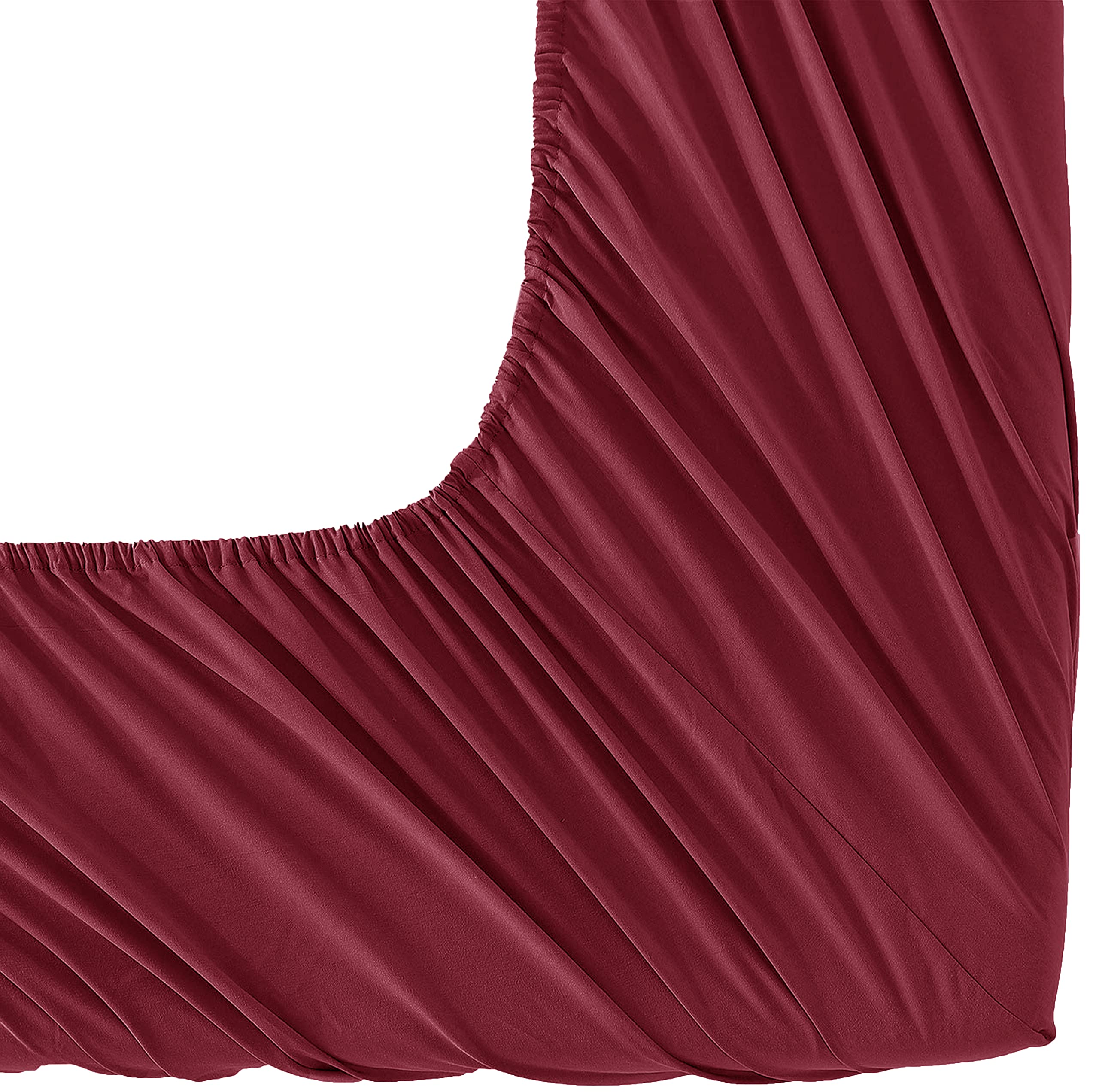 Elegant Comfort Luxurious Wrinkle Resistant 1500 Thread Count Egyptian Quality 1-Piece Fitted Sheet All Around Elastic -Deep Pocket- Ultra Soft Bottom Fitted Sheet, Full, Burgundy