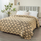 Fy Fiber House Throw Blankets With Heart Checkered,Soft Warm Blankets For Lover Mom Father Friends Gifts,Washable Lightweight Fu