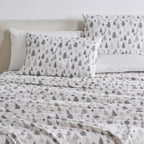 100% Turkish Cotton Twin Size Flannel Bed Sheet Set - Novelty Printed Cotton Bedding Sheets & Pillowcases - Double-Brushed Flann