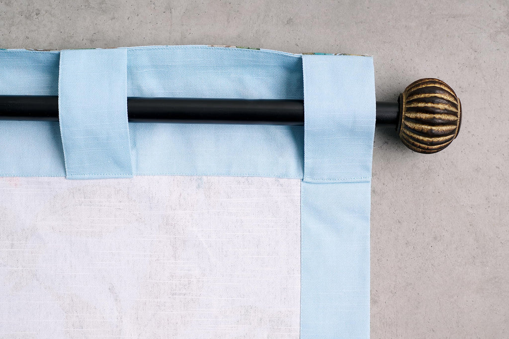 Maison D' Hermine Curtains 100% Cotton (50''X96'') One Panel Easy Hanging With A Rod Pocket & Loop, For Kitchen, Offices Drapes,