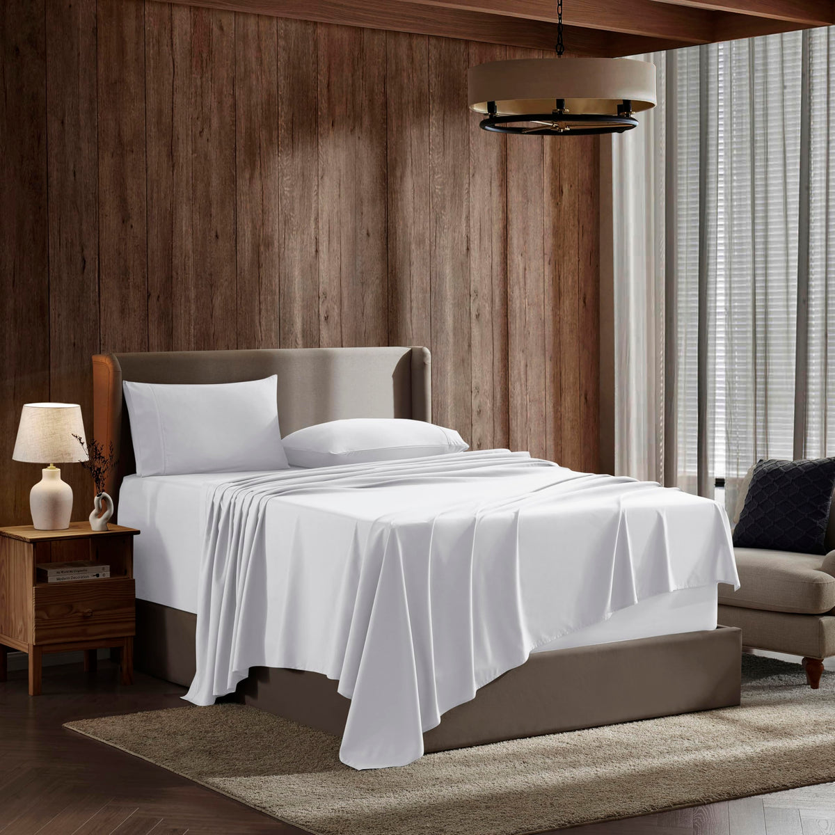 Nestl King Size Sheets Set - 4 Piece King Sheets, Deep Pocket, Hotel Luxury, Extra Soft, Breathable And Cooling, Sage Green