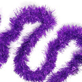 Allgala Purple Tinsel Garland, 50 Feet Christmas Metallic Foil Tinsel Garland Decoration for Holiday Tree Walll Rail Home Office