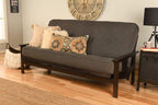 Kodiak Furniture Monterey Frame With Fabric Mattress In Gray Charcoal/Espresso