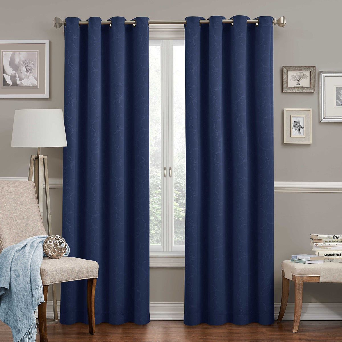 Modern Blackout Thermal Grommet Window Curtains For Bedroom Or Living Room (1 Panel)
