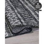 Fh Home Flat Woven Outdoor Rug - Waterproof, Easy To Clean, Stain Resistant - Premium Polypropylene Yarn - Striped Boho - Large