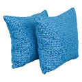 Blazing Needles Square Polyester Jacquard Throw Pillows, 17", Banyan Skippe 2 Count