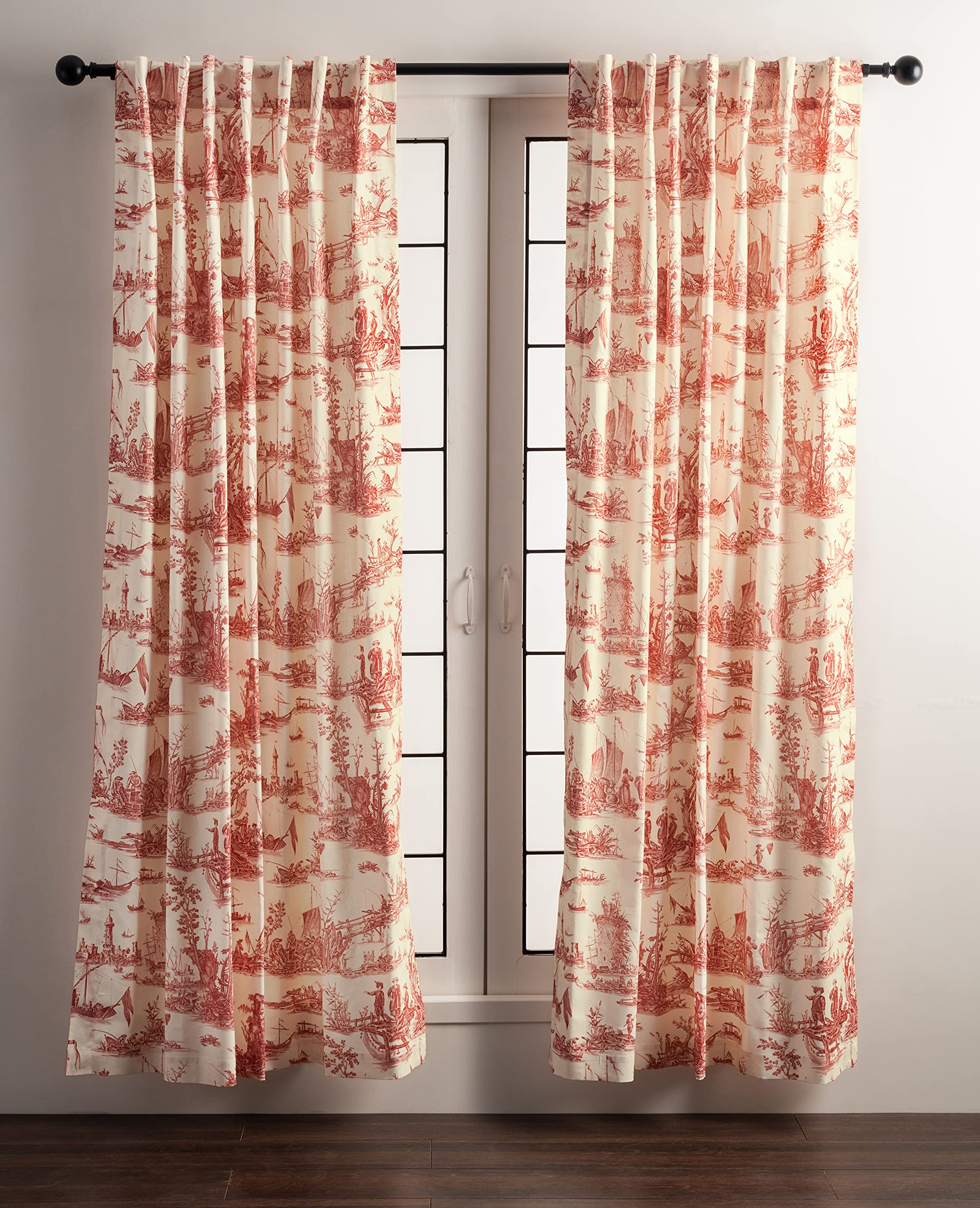 Maison D' Hermine 100% Cotton Curtain - 50'X96' Cardinal Decorative Curtain - Aesthetic Curtains For Farmhouse, Kitchen & Bedr