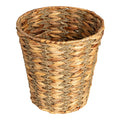 Household Essentials Water Hyacinth and Seagrass Round Waste Basket, Natural