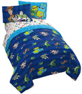 Jay Franco Disney Toy Story Buzz & Woody 5 Piece Full Bed Set - Includes Reversible Comforter & Sheet Set - Super Soft Fade Resi