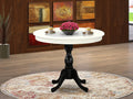 East West Furniture Amt-Lbl-Tp Antique Modern Kitchen Table - A Round Dining Table Top With Pedestal Base, 36X36 Inch, Multi-Color