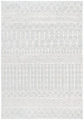 SAFAVIEH Tulum Collection Accent Rug - 2 x 5, Light Grey & Ivory, Moroccan Boho Distressed Design, Non-Shedding & Easy Care, I