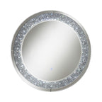 Coaster Home Furnishings Round Wall Mirror With Led Lighting Silver 961428