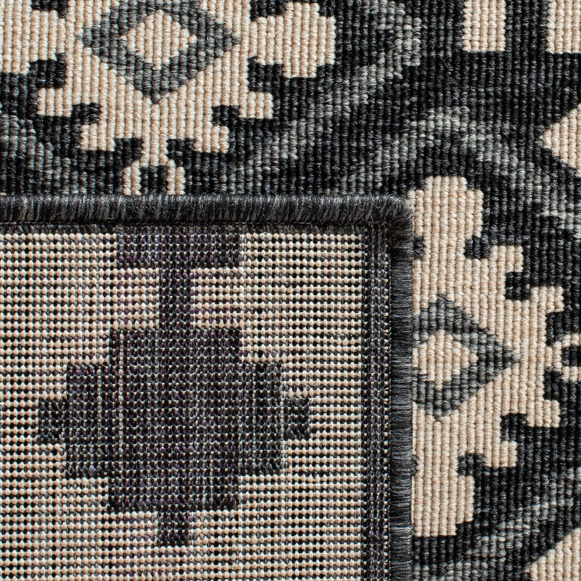 Safavieh Veranda Collection 2'3' X 12' Ivory/Grey Ver099 Boho Indoor/ Outdoor Non-Shedding Easy Scrubbing Patio Backyard Porch D