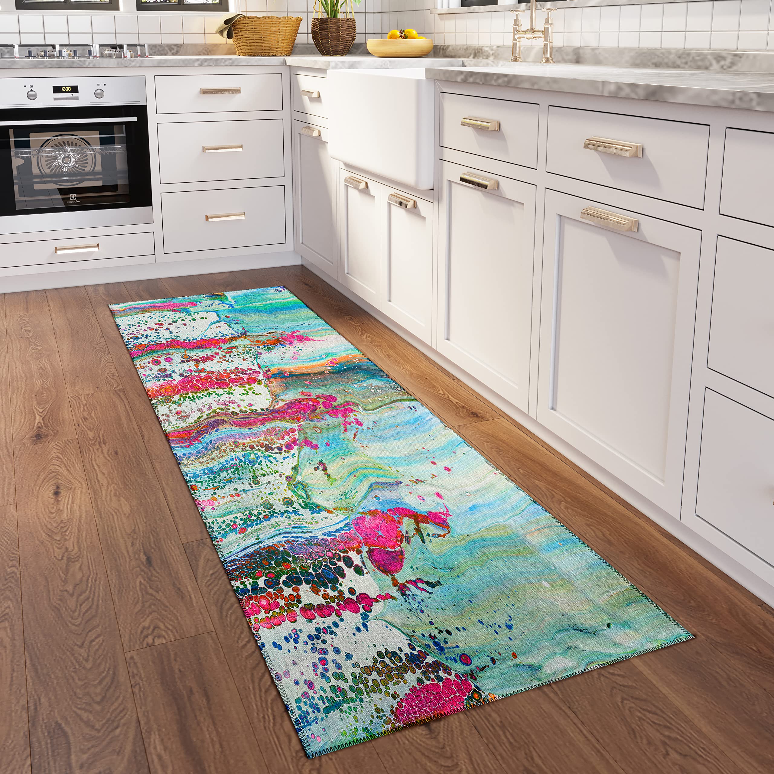 Addison Rugs Karina Akc32 Melody 2'3" X 7'6" Indoor Outdoor Runner Rug, Easy Clean, Machine Washable, Non Shedding, Bedroom, Entry, Living Room, Dining Room, Kitchen, Patio Rug