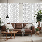 Ambesonne Black And White Window Curtains Pack Of 2, Vintage Swirls Pattern With Monochrome Ornamental Old-Fashioned Design, Lig