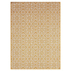 Nicole Miller New York Patio Country Danica Transitional Geometric Indoor/Outdoor Area Rug, Yellow/White, 6'6'X9'2'