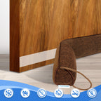 Nabowan 38'' Weighted Under Door Draft Stopper -Triangular Door Draft Blocker With Hook Loops For Easy Install, Save Energy, Hom