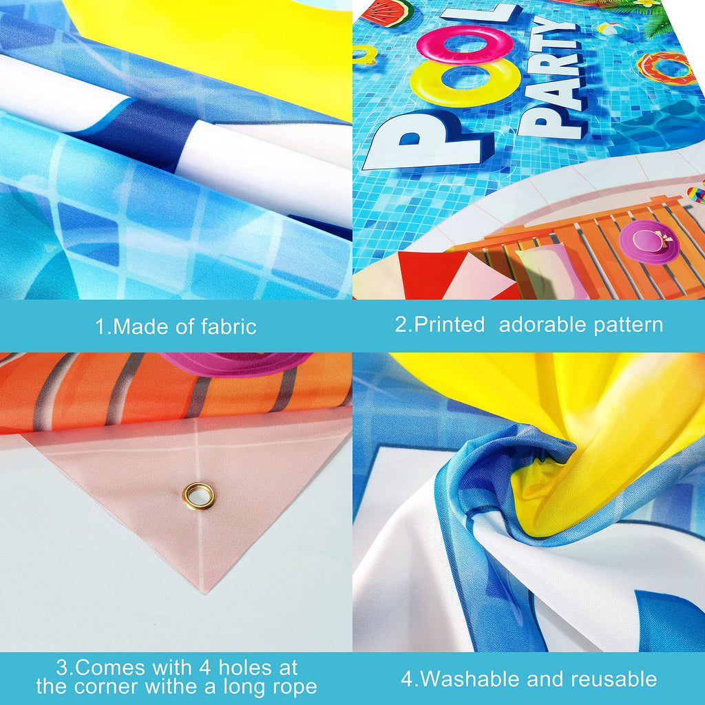 Katchon, Xtralarge Pool Party Backdrop - 72X44 Inch | Pool Party Banner For Pool Party Decorations | Summer Backdrop For Summer