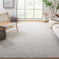 SAFAVIEH Tulum Collection 11 Square Ivory/Light Grey TUL272G Moroccan Boho Tribal Non-Shedding Living Room Dining Bedroom Area 