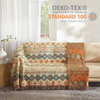 Boho Throw Blanket For Bed 80   X90   , 100% Cotton Woven Blanket For Couch Sofa, Ultra Soft 4-Layer Muslin Quilt With Diamond P