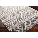 Livabliss Chester Boho Moroccan Area Rug,10' Square,Black