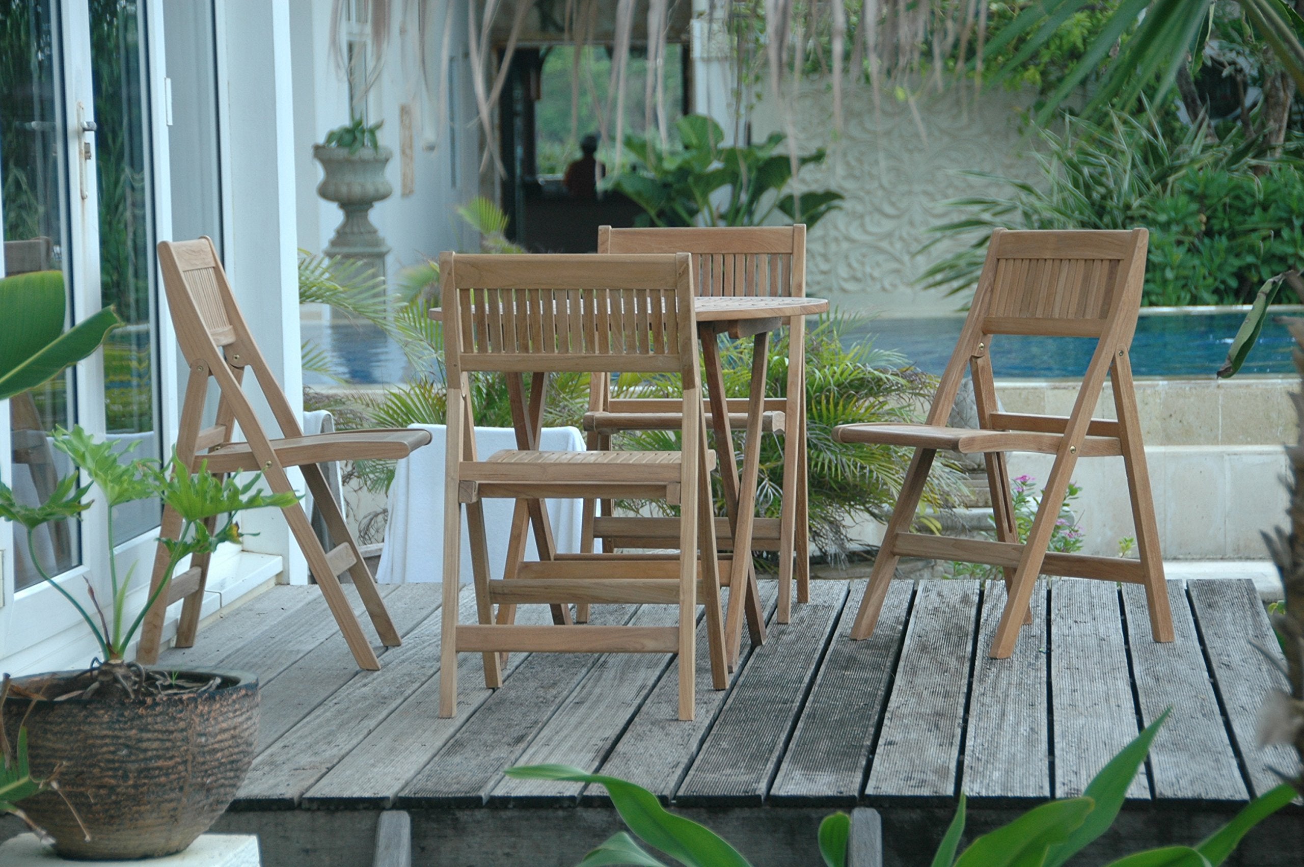 Anderson Teak Windsor 5-Pieces Round Bistro Set