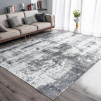 Omerai Washable Rug 6'X9' Abstract Machine Washable Rugs Ultra-Thin Area Rugs For Living Room Non Slip Stain Resistant Modern Ca