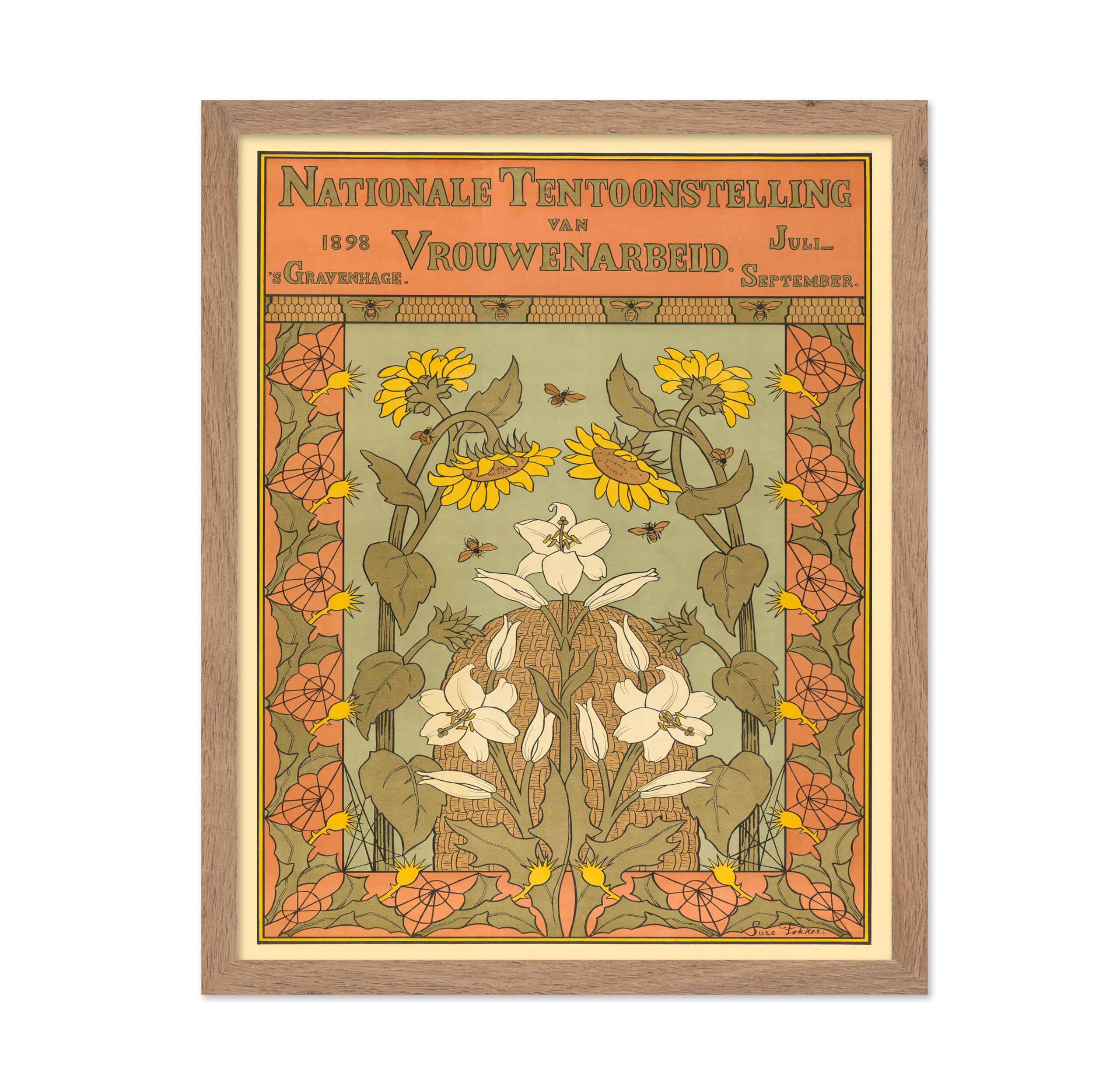 Poster Master Vintage Poster - National Exhibition of Womens Work - Feminism Dutch Poster - Unique Wall Decor for Home, Living 